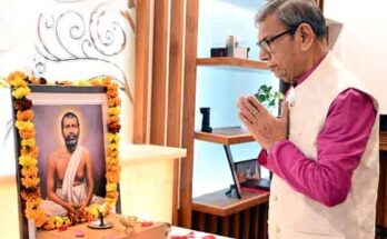 हरियाणा के राज्यपाल प्रो असीम कुमार घोष ने स्वामी रामकृष्ण परमहंस को उनकी जयंती पर दी श्रद्धांजलि